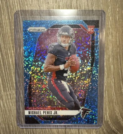 2024 Panini Prizm - Michael Penix Jr. FALCONS #378 Rookie Blue Sparkle Prizm /96