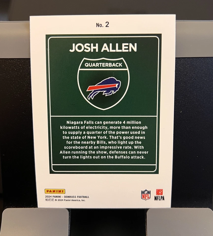 2024 Panini Donruss Downtown! #2 Josh Allen Buffalo Bills SSP CASE HIT - Image 2