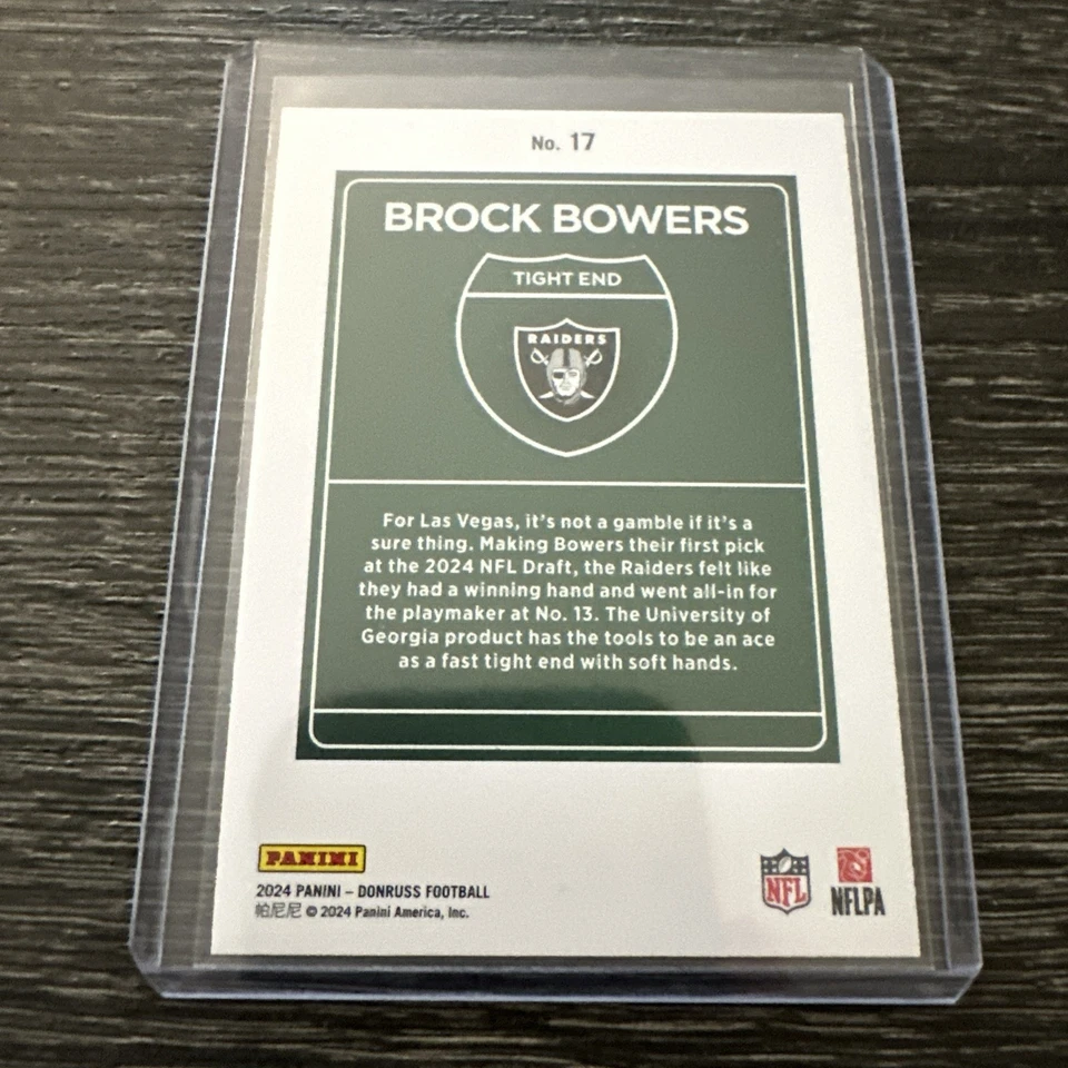 2024 Panini Donruss - Downtown! Brock Bowers #17 (RC) - Image 2