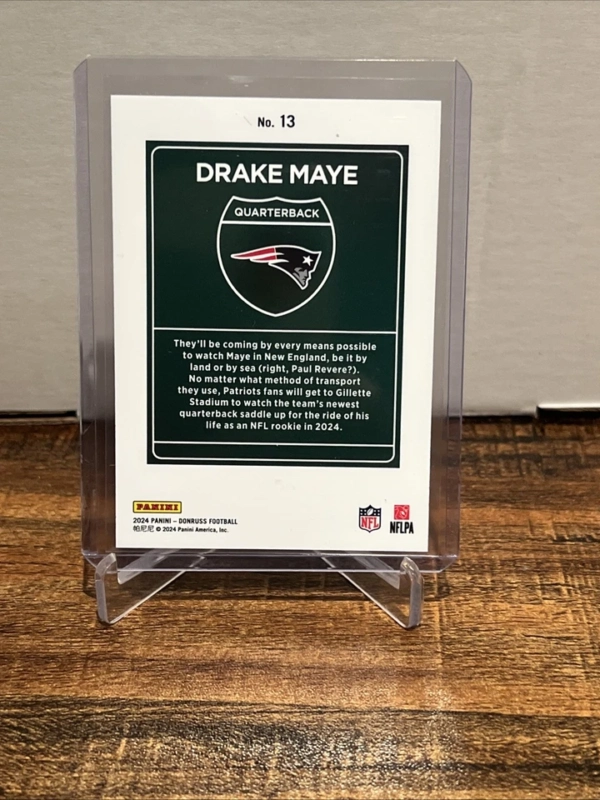2024 Panini Donruss - Downtown! Drake Maye #13 (RC) - Image 6