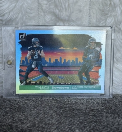 Will Levis and DeAndre Hopkins Dual Downtown Football Card