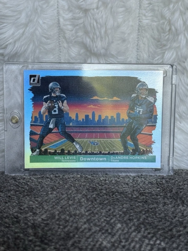 Will Levis and DeAndre Hopkins Dual Downtown Football Card