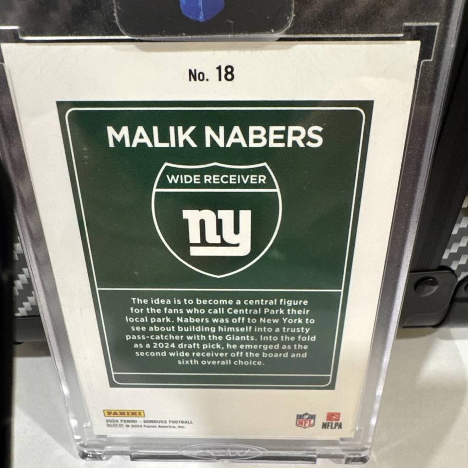 2024 Malik Nabers Panini Donruss - Downtown! #18 (RC) - Image 6