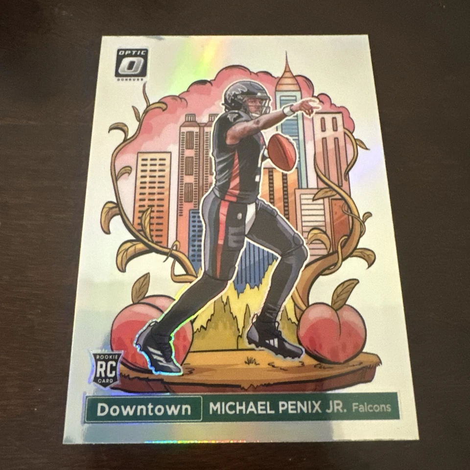 2024 Panini Donruss Optic Michael Penix Jr Downtown RC #14 SSP Case Hit - Image 8