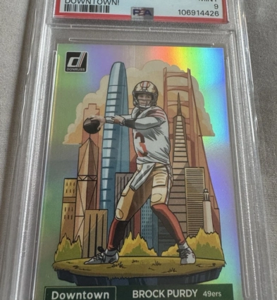PSA 9! 2024 Panini Donruss - Downtown! Brock Purdy #4