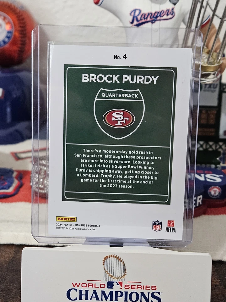 2024 Panini Donruss - Downtown! Brock Purdy #4 - Image 2