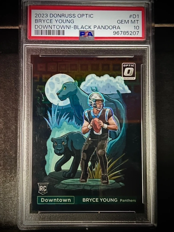 2023 Donruss Optic - Bryce Young (Rookie) #D-1 BLACK PANDORA Downtown /25 PSA 10