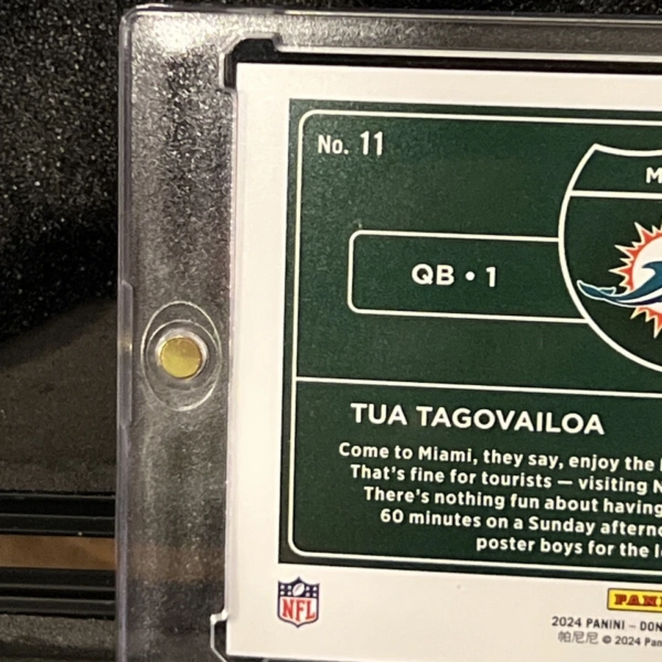 2024 Panini Donruss Dual Downtown Tua Tagovailoa, Tyreek Hill. 1/1 Very Rare - Image 6