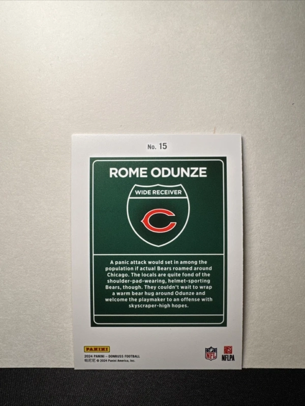 2024 Panini Donruss - Downtown! Rome Odunze #15 (RC) - Image 2