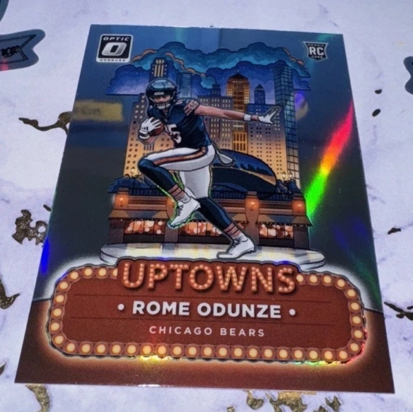 2024 Panini Donruss Optic Uptowns Rome Odunze RC SSP Case Hit Downtown Rare Gem - Image 4