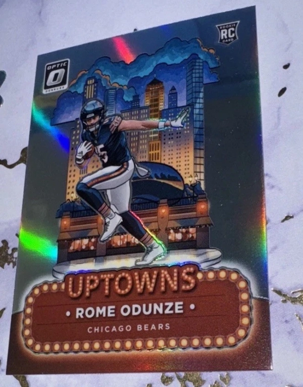 2024 Panini Donruss Optic Uptowns Rome Odunze RC SSP Case Hit Downtown Rare Gem - Image 3