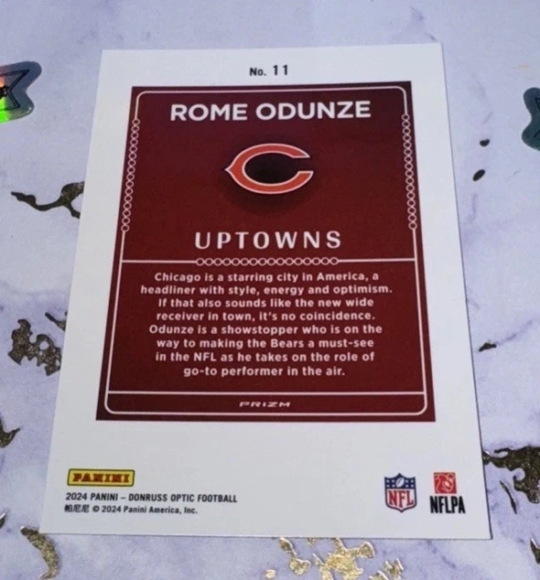2024 Panini Donruss Optic Uptowns Rome Odunze RC SSP Case Hit Downtown Rare Gem - Image 2