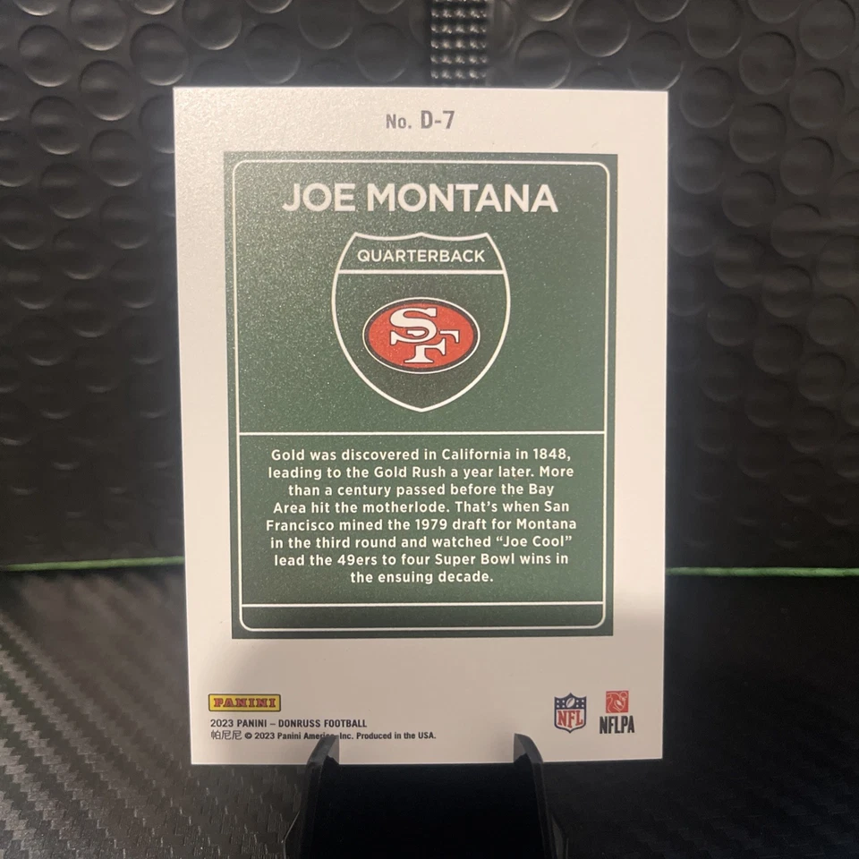 JOE MONTANA 2023 DONRUSS DOWNTOWN #17 SSP SAN FRANCISCO 49ERS - Image 3