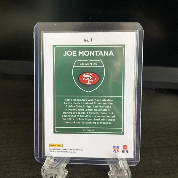 2024 Panini Donruss Optic Downtown Legends Joe Montana San Francisco 49ers - Image 2
