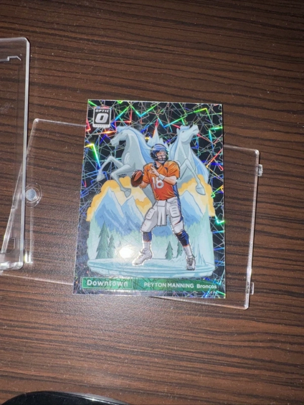 2023 Panini Donruss Optic Downtown Peyton Manning GOOD CENTERING 10 potential? - Image 7