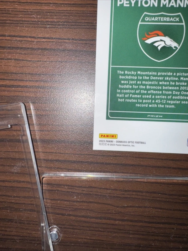 2023 Panini Donruss Optic Downtown Peyton Manning GOOD CENTERING 10 potential? - Image 3