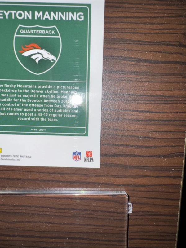 2023 Panini Donruss Optic Downtown Peyton Manning GOOD CENTERING 10 potential? - Image 2