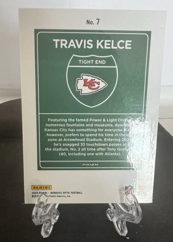 2024 Panini Donruss - Downtown! Travis Kelce #7 - Image 2