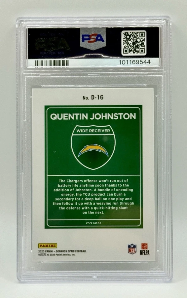 2023 Panini Donruss Optic - Downtown Quentin Johnston #D-16 (RC) - Image 2
