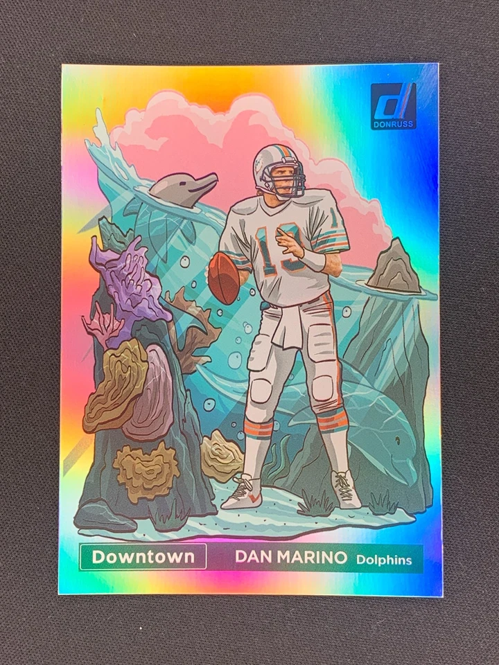 2023 Panini Donruss Downtown Dan Marino #D-8 Dolphins - Image 3