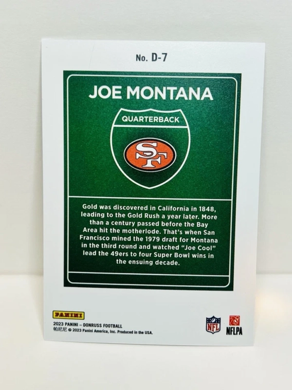 2023 Panini Donruss Joe Montana Downtown! SSP Case Hit - San Francisco 49ers - Image 2