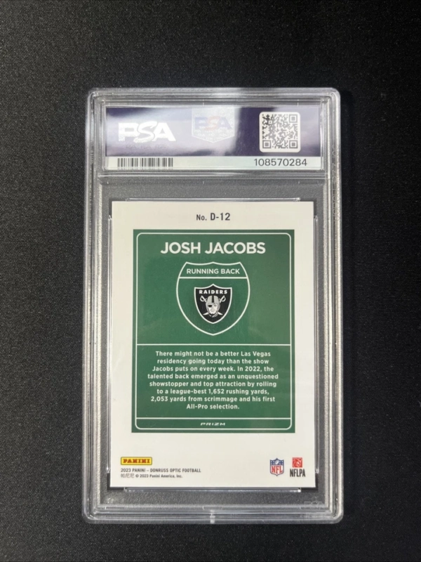 2023 Panini Donruss Optic - Downtown Josh Jacobs #D-12 - Image 2