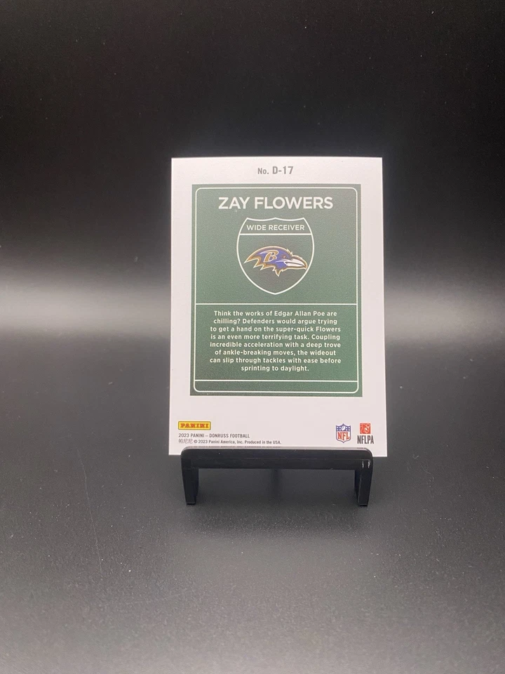 2023 Panini Donruss - Downtown! Zay Flowers #D-17 (RC) - Image 2