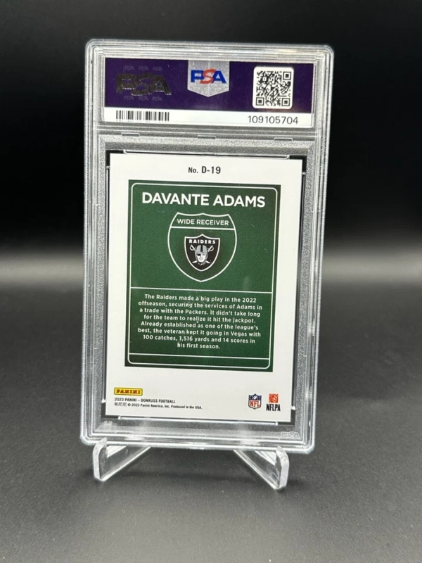 2023 Panini Donruss - Davante Adams - Downtown! PSA GEM MT 10 #D-19 - Image 2