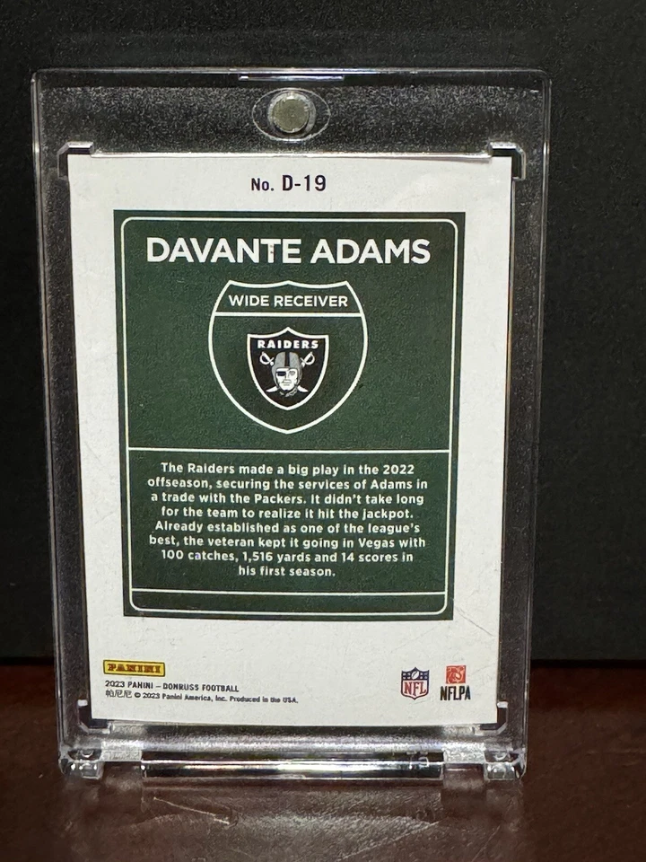 2023 Panini Donruss - Downtown! #D-19 Davante Adams - Image 2