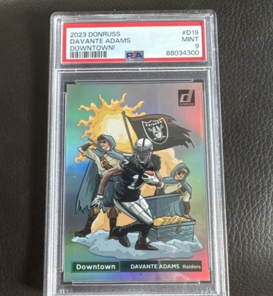 2023 DAVANTE ADAMS PANINI DONRUSS DOWNTOWN! D19 SSP CASE HIT PSA 9