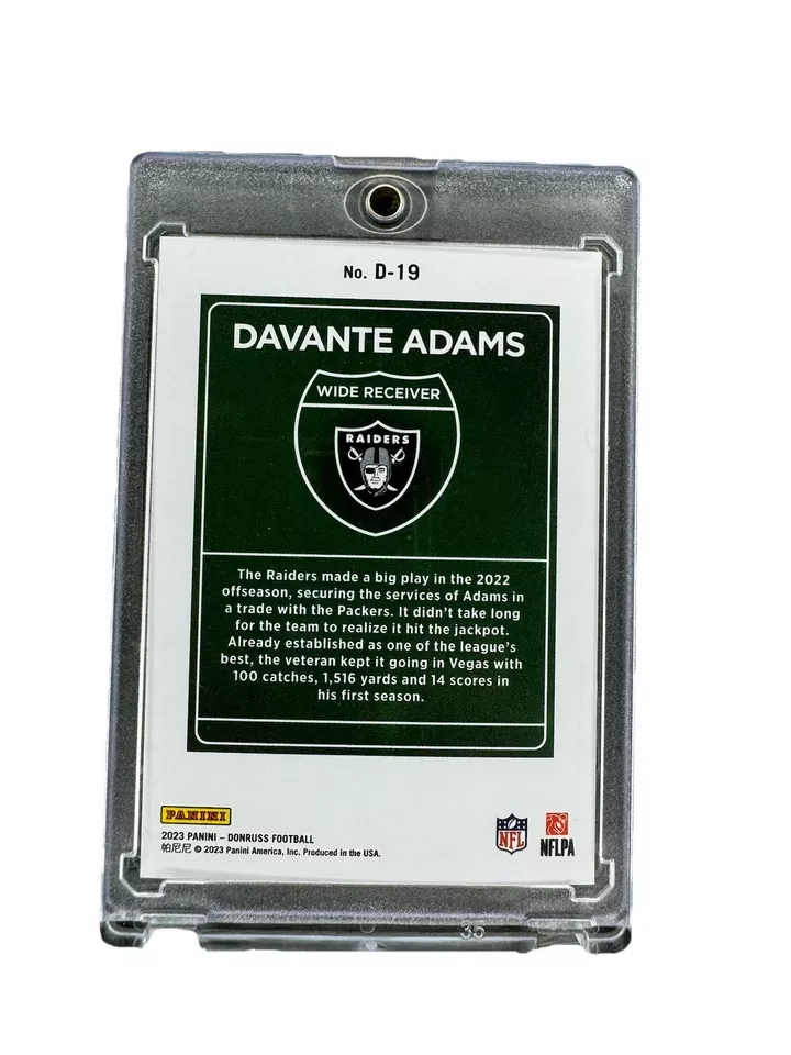 2023 Panini Donruss Optic - Downtown #D-19 Davante Adams - Image 2