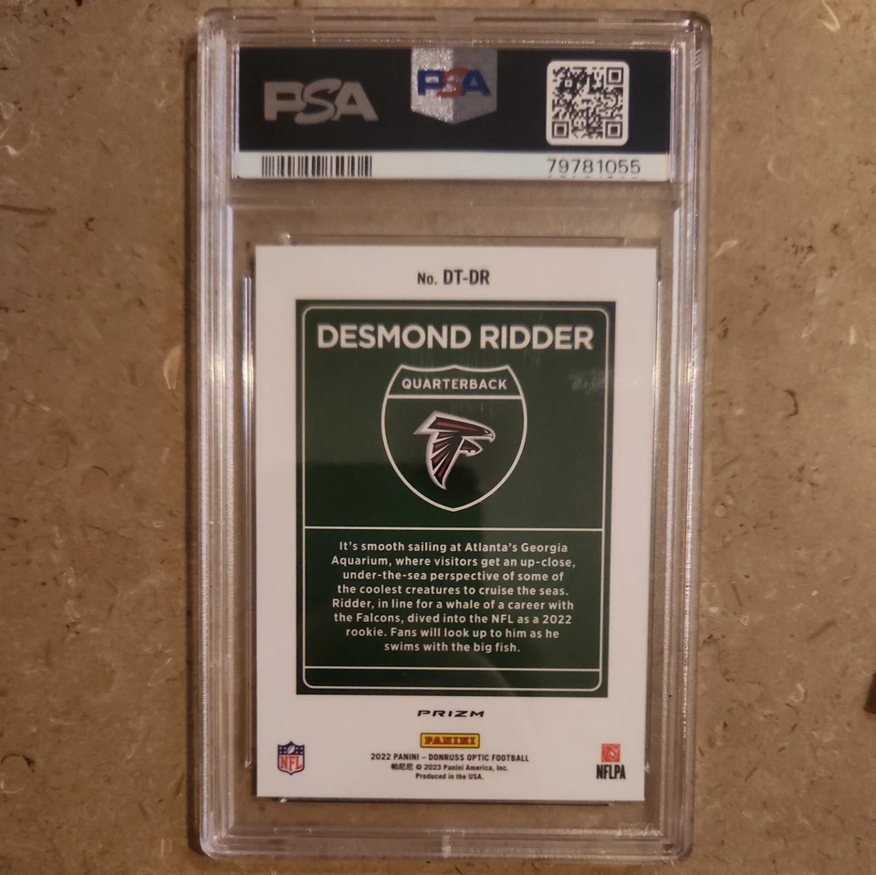 Demond Ridder 2023 Donruss Optic Downtown Rc Psa 10 #DT-DR - Image 2