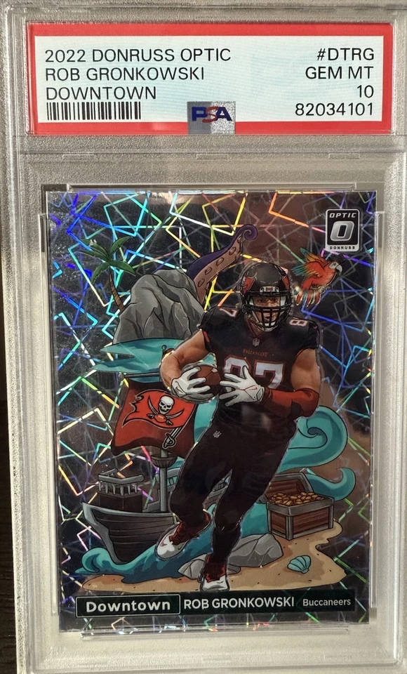 2022 Panini Donruss Optic - Downtown Rob Gronkowski #DT-RG PSA GEM MT 10 - Image 4