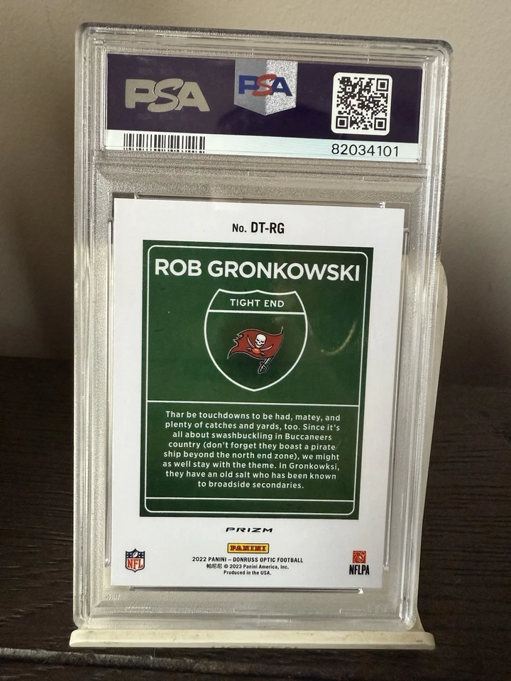2022 Panini Donruss Optic - Downtown Rob Gronkowski #DT-RG PSA GEM MT 10 - Image 2