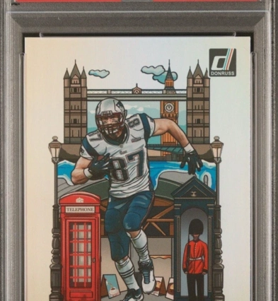 Super Rare!!! 2023 Donruss Rob Gronkowski International Downtown PSA 10 Pop 9