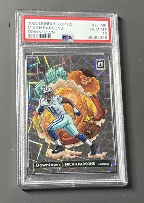 2022 Panini Donruss Optic Downtown Micah Parsons #DT-MP PSA 10 - Image 4