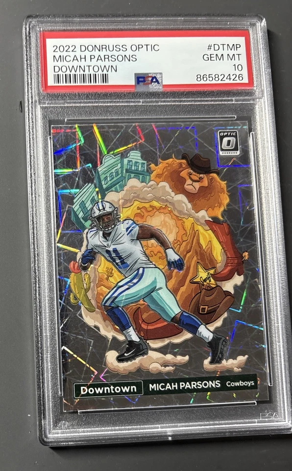 2022 Panini Donruss Optic Downtown Micah Parsons #DT-MP PSA 10 - Image 2