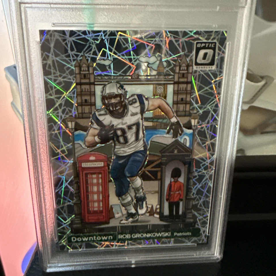 2023 Panini Donruss Optic Rob Gronkowski #2 International Downtown PSA 10 GEM MT - Image 3
