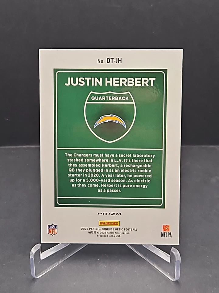 2022 Panini Donruss Optic - Downtown Justin Herbert #DT-JH - Image 3