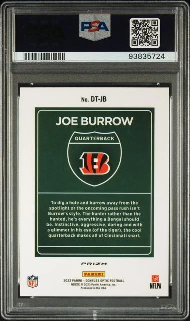 2022 Panini Donruss Optic - Downtown Joe Burrow #DT-JB - Image 2