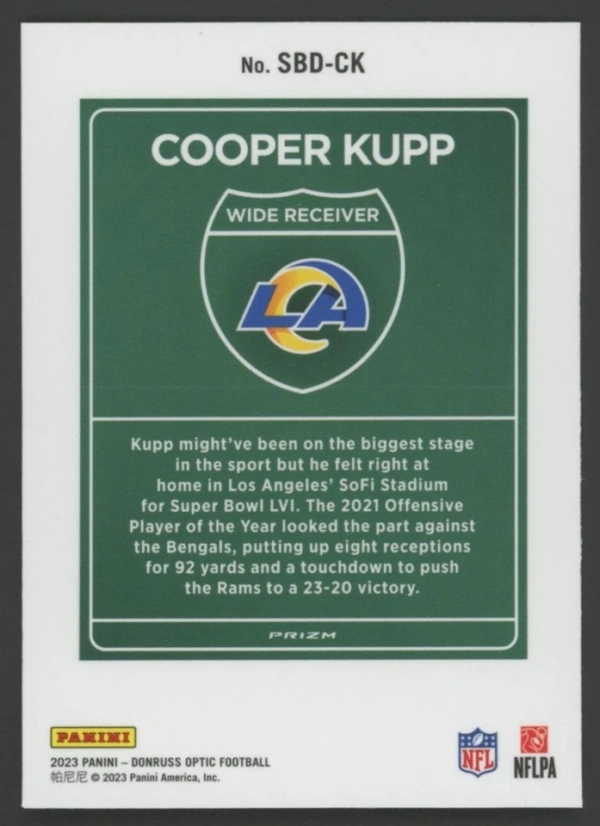 2023 Donruss Optic Downtown #SBD-CK Cooper Kupp Rams SSP CASE HIT - Image 2