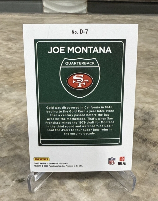 2023 Panini Donruss - Downtown! Joe Montana SSP Case Hit! San Fransisco 49ers. - Image 5
