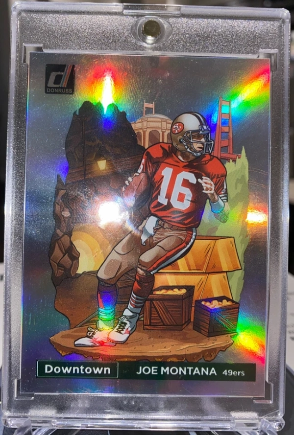2023 Panini Donruss - Downtown! Joe Montana SSP Case Hit! San Fransisco 49ers. - Image 4