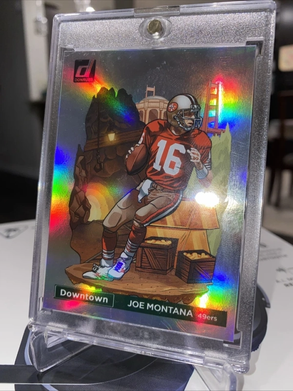 2023 Panini Donruss - Downtown! Joe Montana SSP Case Hit! San Fransisco 49ers. - Image 2