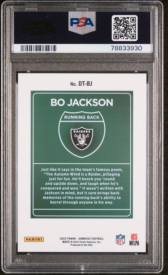 2022 Donruss Downtown Bo Jackson - Image 3