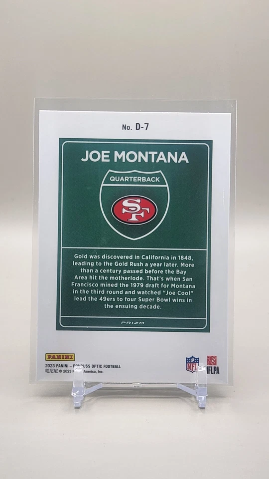 2023 Panini Donruss Optic - Downtown Joe Montana #D-7 SSP - Image 2