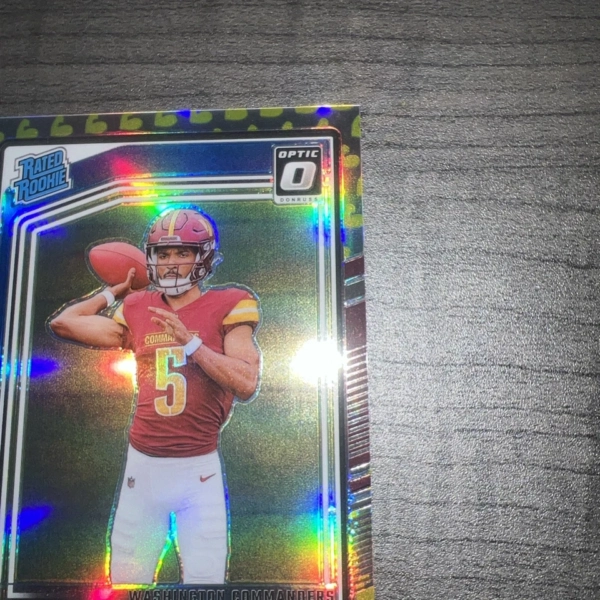 2024 Panini Donruss Optic JAYDEN DANIELS #13/149 Flex Emoji Rated Rookie RC SP - Image 8