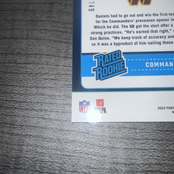 2024 Panini Donruss Optic JAYDEN DANIELS #13/149 Flex Emoji Rated Rookie RC SP - Image 5