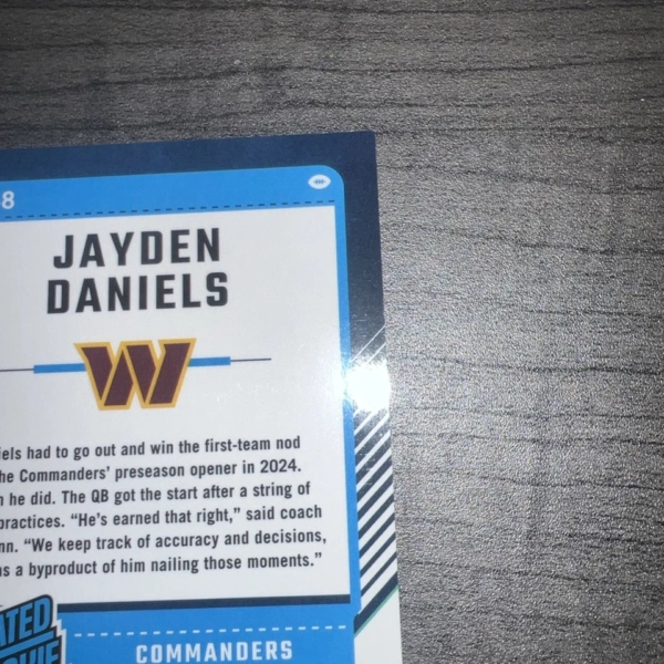 2024 Panini Donruss Optic JAYDEN DANIELS #13/149 Flex Emoji Rated Rookie RC SP - Image 3