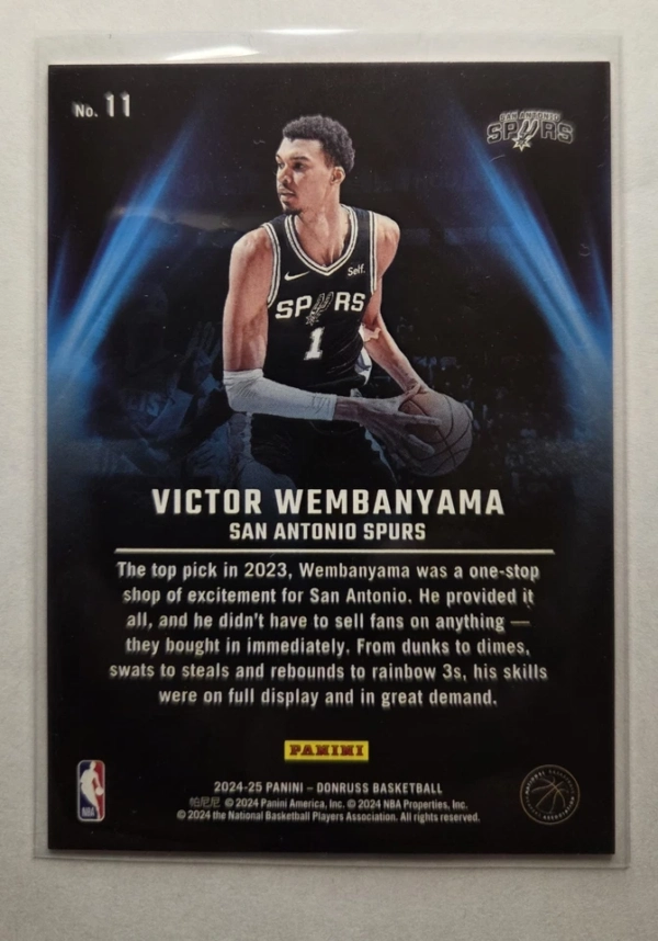 2024-25 Panini Donruss- Victor Wembanyama #11 - Playmakers - Image 2